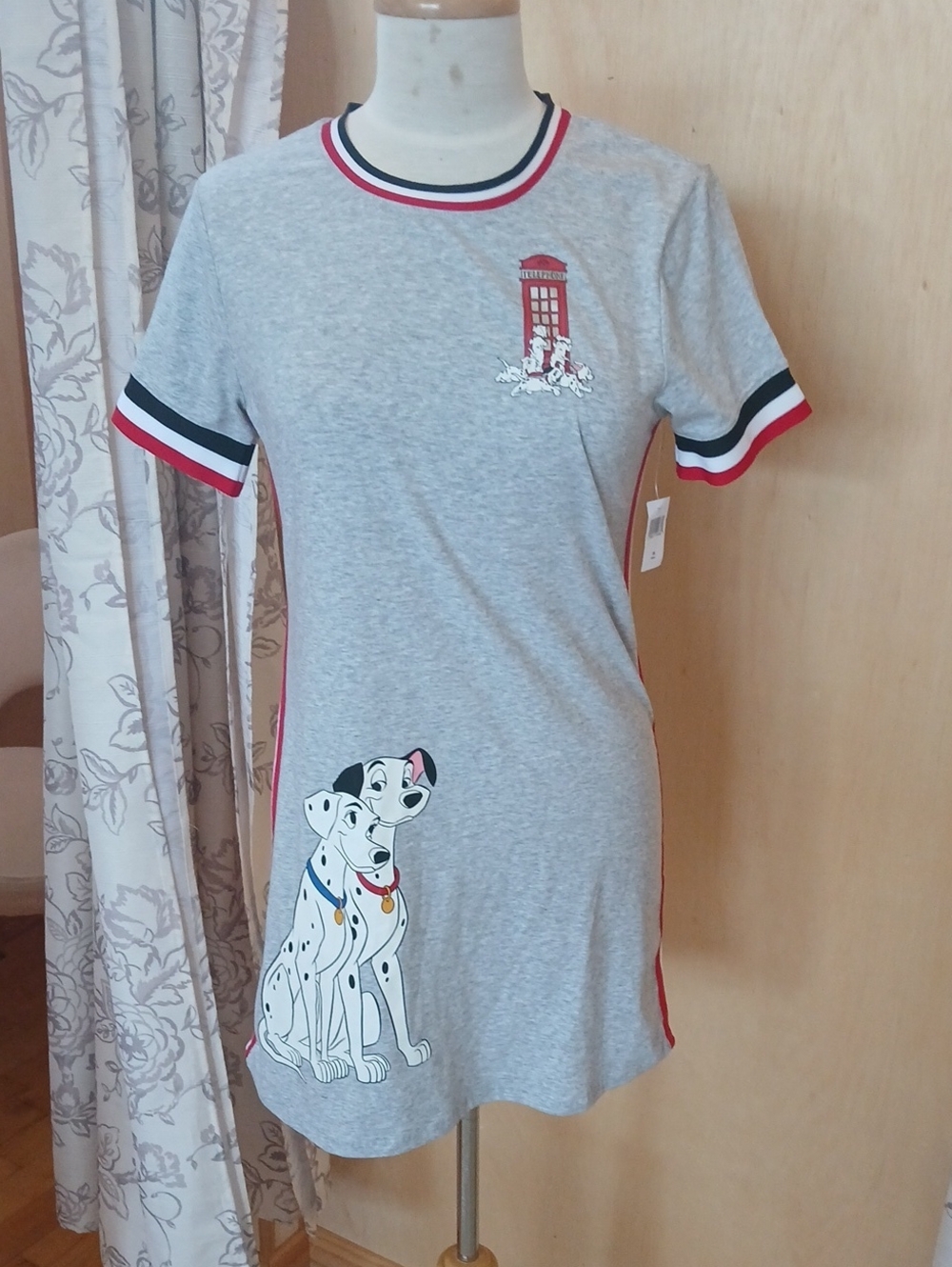 Grey Disney 101 Dalmatians Crewneck Pet-Themed T-Shirt Dress - Picture 2 of 6